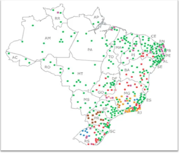 Figura 2  –  Total das Unidades da Rede Federal de Educação Profissional e Tecnológica - Brasil 