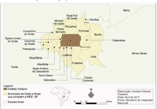 Figura 6  –  Configuração territorial da RIDE/DF e Entorno 