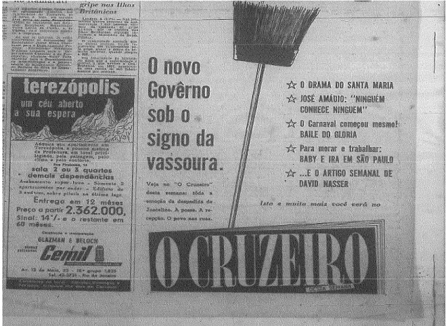 Figura 1 Propaganda da Revista O Cruzeiro mostra o símbolo de Jânio   (Fonte: Arquivo do Senado Federal) 