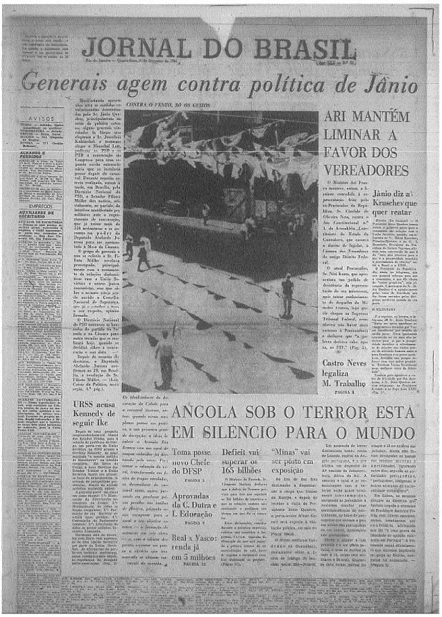 Figura 7 Jornal do Brasil, fevereiro de 1961   (Fonte: Arquivo do Senado Federal) 
