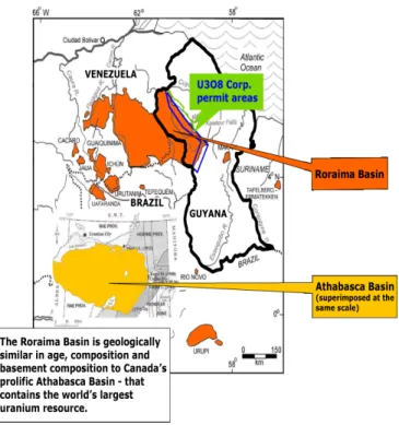 Figura 2 – Reservas de urânio da Guiana. 