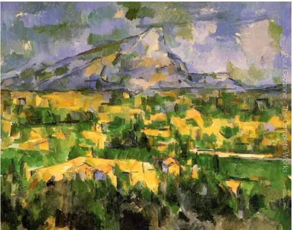 Figura 4 – Paul Cezanne. A montanha Sainte-Victorie, 1902-1906. Óleo sobre tela, 56,6 x 96,8 cm