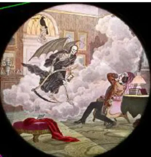 Figura 8 - Ilustrações típicas projetadas nos espetáculos de fantasmagoria 32