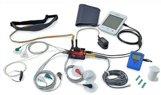 Figura 3-10: Imagem do grupo de sensores disponíveis na plataforma. 