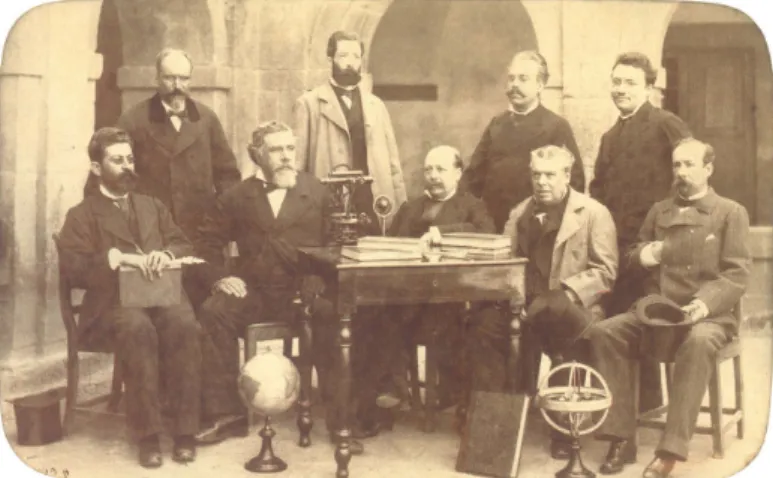 Fig. 1 - Some of the Polytechnic Academy’s lecturers in the  academic year of 1880–81: Ferreira da Silva is the young man  standing on the right