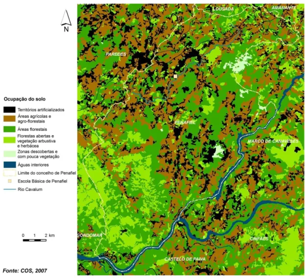 Fig. 4  –  Ocupação do solo na área em estudo. 