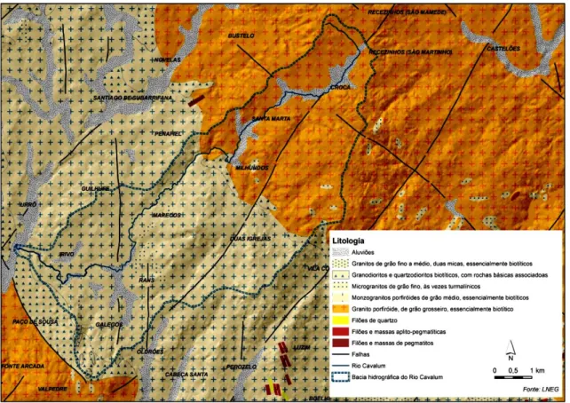 Fig. 7  –  Enquadramento geológico da bacia do Cavalum. 