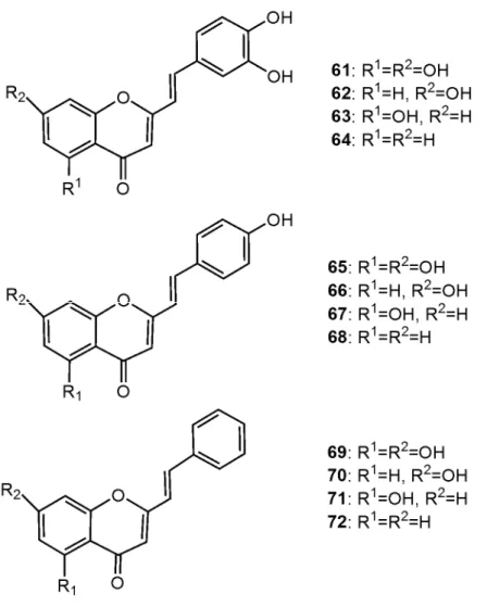 Figure 8 - Chemical structures of 2-styrylchromones studied for antioxidant activity. 