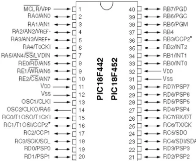 Figura 2.17: Microcontrolador PIC 18F452