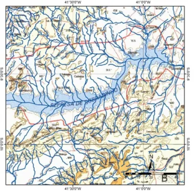 Figure 2.3.5 - Example of classification of natural channels  of a Dam according to IBGE’s 1:1000 .000 map