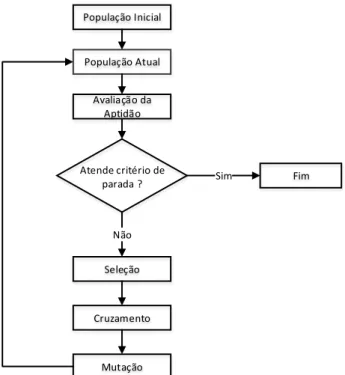 Figura 3.1 - Processo básico de funcionamento dos AGs 