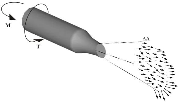 Figura 2.2 – Ação das forças internas que mantêm a parte do corpo em equilíbrio 