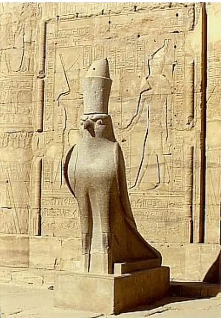 Figura 4-Inscrições na entrada do templo de Hórus no Egito. 