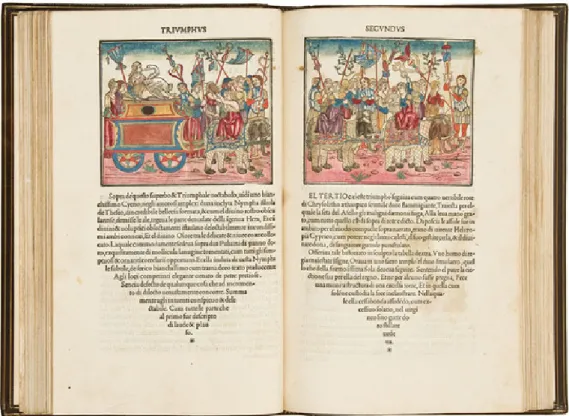 Ilustração 8 | Hypnerotomachia, 1499  Autoria atribuída a Francesco Colonna  Impresso por Aldus Manutius em Veneza  Fonte: Bloomsbury Auctions