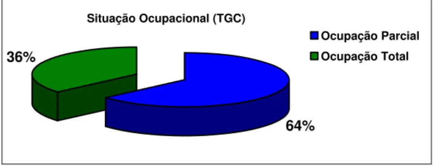 GRÁFICO 14 - Situação ocupacional dos egressos do Curso de TGC 