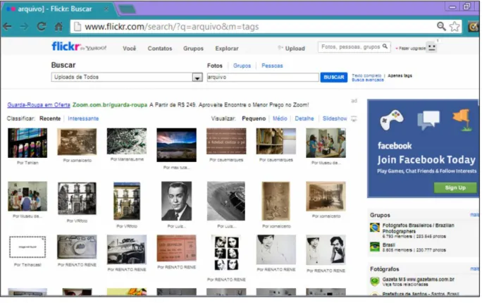 Figura 3: Página inicial do Flickr 