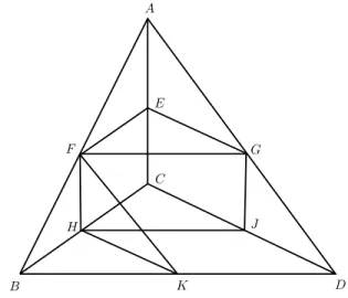 Figura 4: as duas bases B 1 e B 2 tˆem a mesma ´ area.