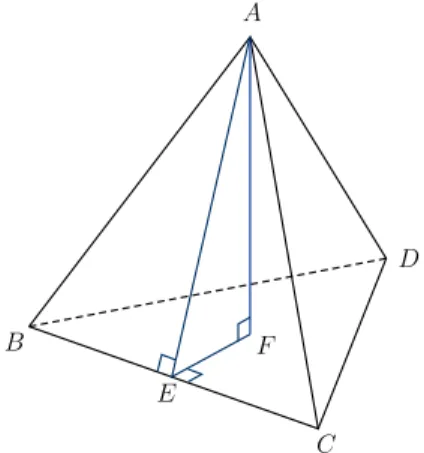 Figura 10: ˆangulo diedro entre as faces de um tetraedro.