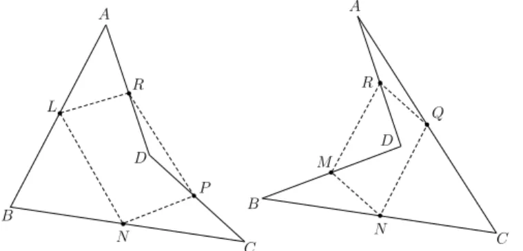 Figura 8: os quadril´ ateros reversos ABCD e ADBC.