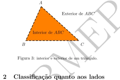 Figura 1: um triˆ angulo ABC qualquer.