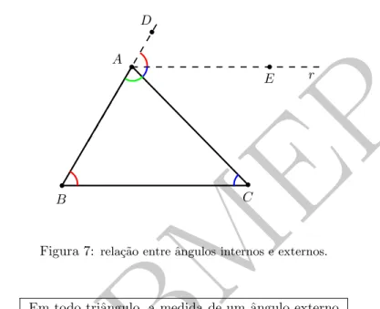 Figura 5: um triˆ angulo is´ osceles ABC .
