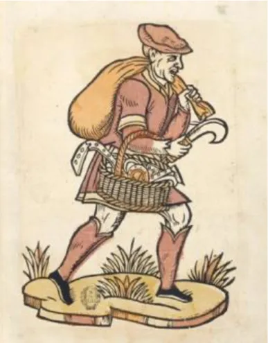 Figura 1. Le chiffonnier-ferrailleur - Cris de Paris. Anônimo (Séc. XVI). 