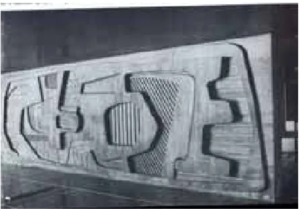 Figura 28. Painel em afresco para o  Aeroporto do Galeão (inexistente  atualmente). Fonte: Motta, 1983