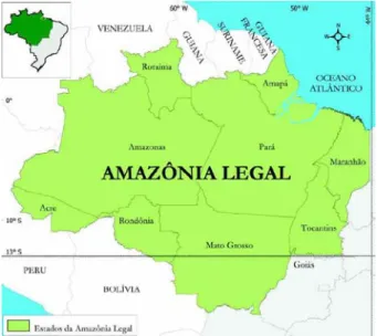 Figura 7: A Espacialização da Amazônia Legal. 