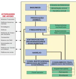 Figura 2 - Definição esquemática da cadeia de produtos e subprodutos bovinos no Brasil