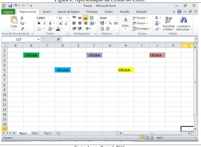 Figura 6: Apresentação da Célula no Excel.  