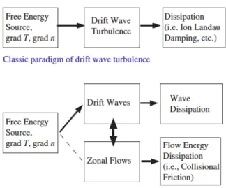 Figura 4.1: Archetype of dissipation pathways within turbulent framework[P H Diamond1 et