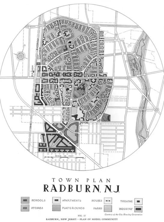 FIGURA 06 – Plano original da cidade de Radburn. 