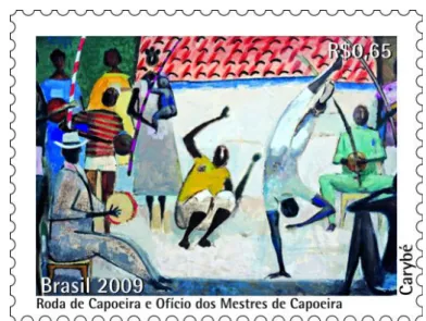 Figura 8:  Selo comemorativo “Roda de Capoeira e Ofício dos Mestres de Capoeira”