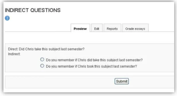 FIGURA 12  –  Exercício (Indirect Questions) 