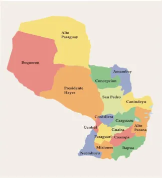 Figura 02 – Mapa da divisão política do Paraguai 
