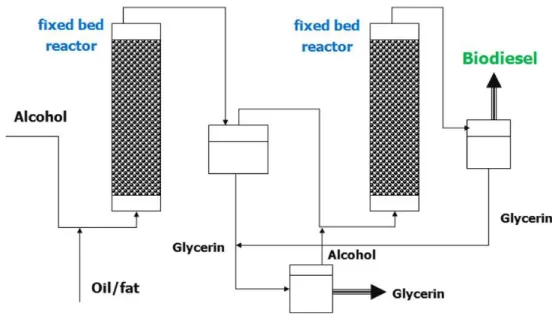 Figure 6  Heterogeneous catalytic transesterification [38] 