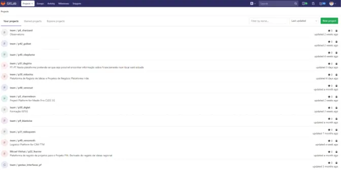 Figura 4.13: Gitlab da Innovtek