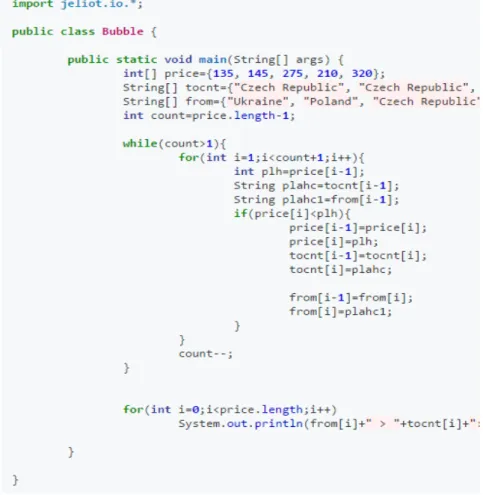 Figure 1: Easy java task with solution. 