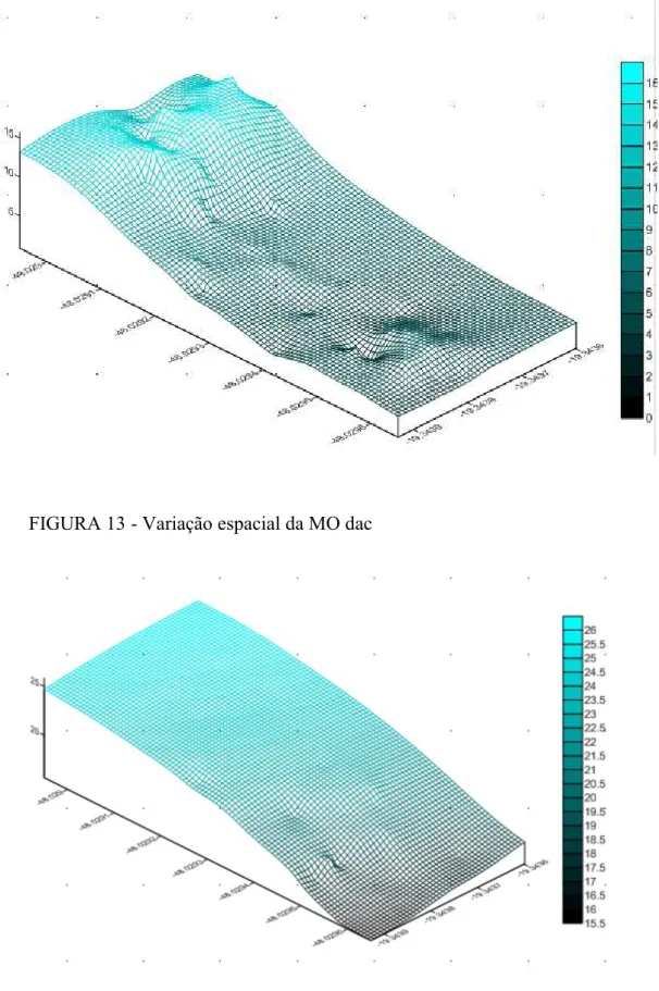 FIGURA 14 - Variação espacial do fluxo de CO 2  (µmol m - ² s -¹ ) 