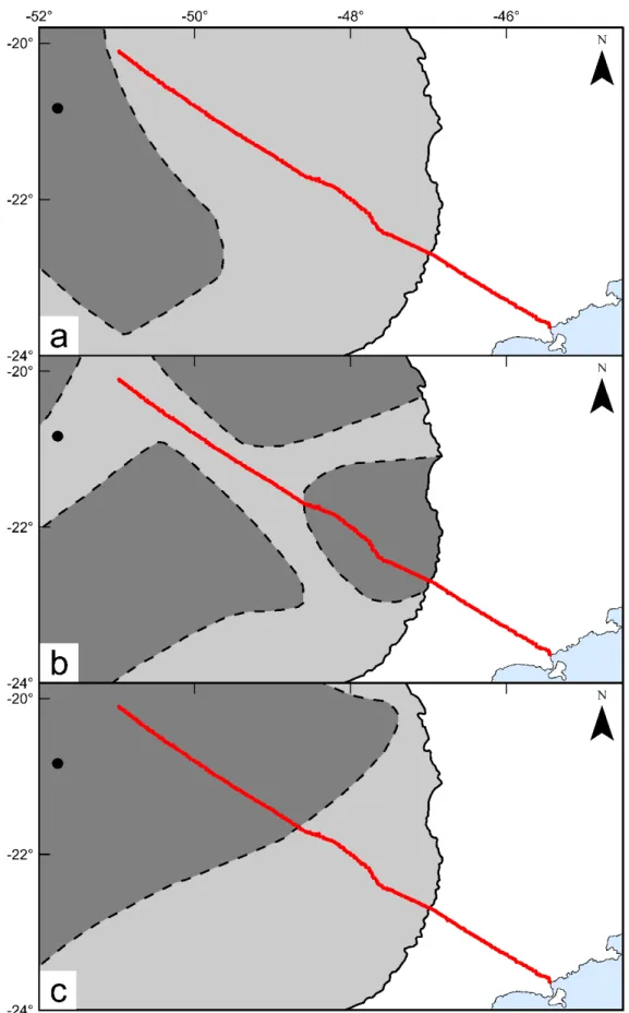 Figura  2.3  Propostas  de  arcabouço  tectônico  para  o  embasamento  da  Bacia  do  Paraná  na  região  em  estudo