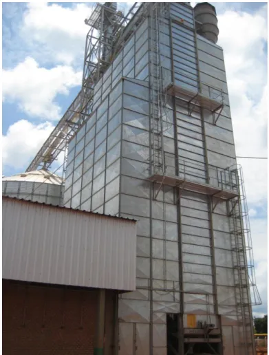 Figura 2.4: Torre onde estão instalados: elevadores, secadores, exaustores,  máquinas de limpeza, distribuidores