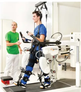Figura 5 – Reabilitação de marcha utilizando dispositivo robótico. 
