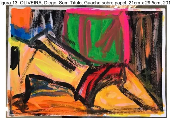 Figura 13: OLIVEIRA, Diego. Sem Título, Guache sobre papel, 21cm x 29.5cm, 2015. 