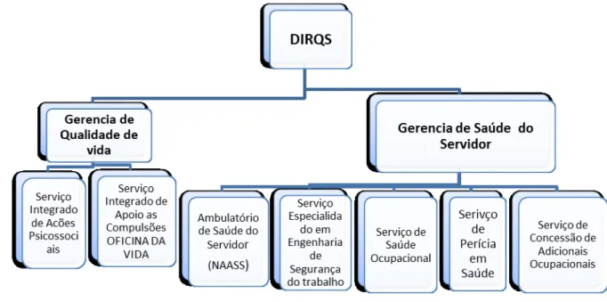 Figura 2: Organograma da Diretoria de Qualidade de Vida e Saúde do Servidor (DIRQS) 
