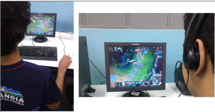 Figura 5. Alunos-participantes jogando League of Legends.  