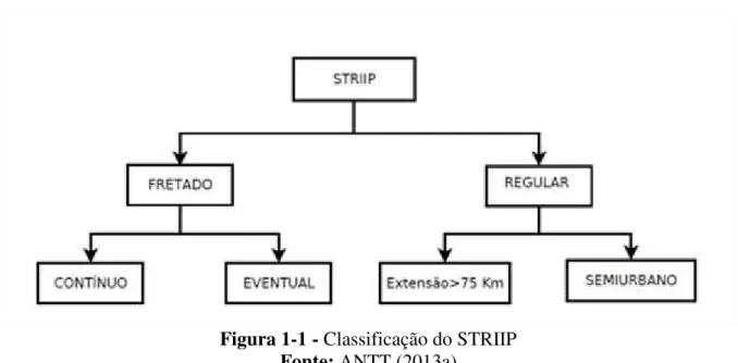 Figura 1-1 - Classificação do STRIIP  Fonte: ANTT (2013a) 