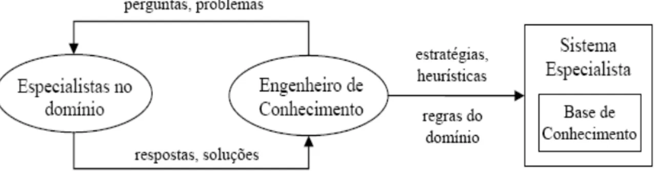 Figura 2.9- Esquema de interação entre o EC e o especialista no domínio do problema. 