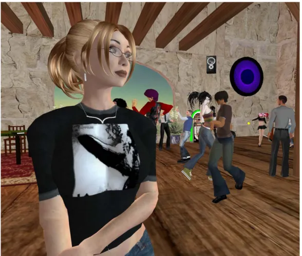 Figura  2 – Exemplos de avatar no metaverso do Second Life (http://s3.amazonaws.com/static- (http://s3.amazonaws.com/static-secondlife-com/screenshots/web/int_party.jpg: acessado em 25 JAN 2009)  
