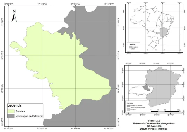 Figura 2 – Localização da área de estudo – Grupiara/MG.