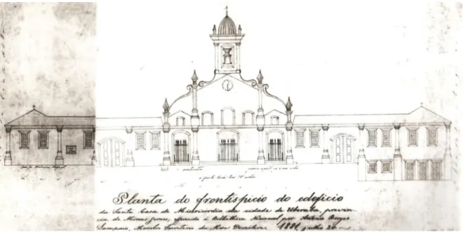 Figura 6: Fotografia de 1903 da Santa Casa de Misericórdia de Uberaba. Fonte: Acervo do Arquivo Público de Uberaba